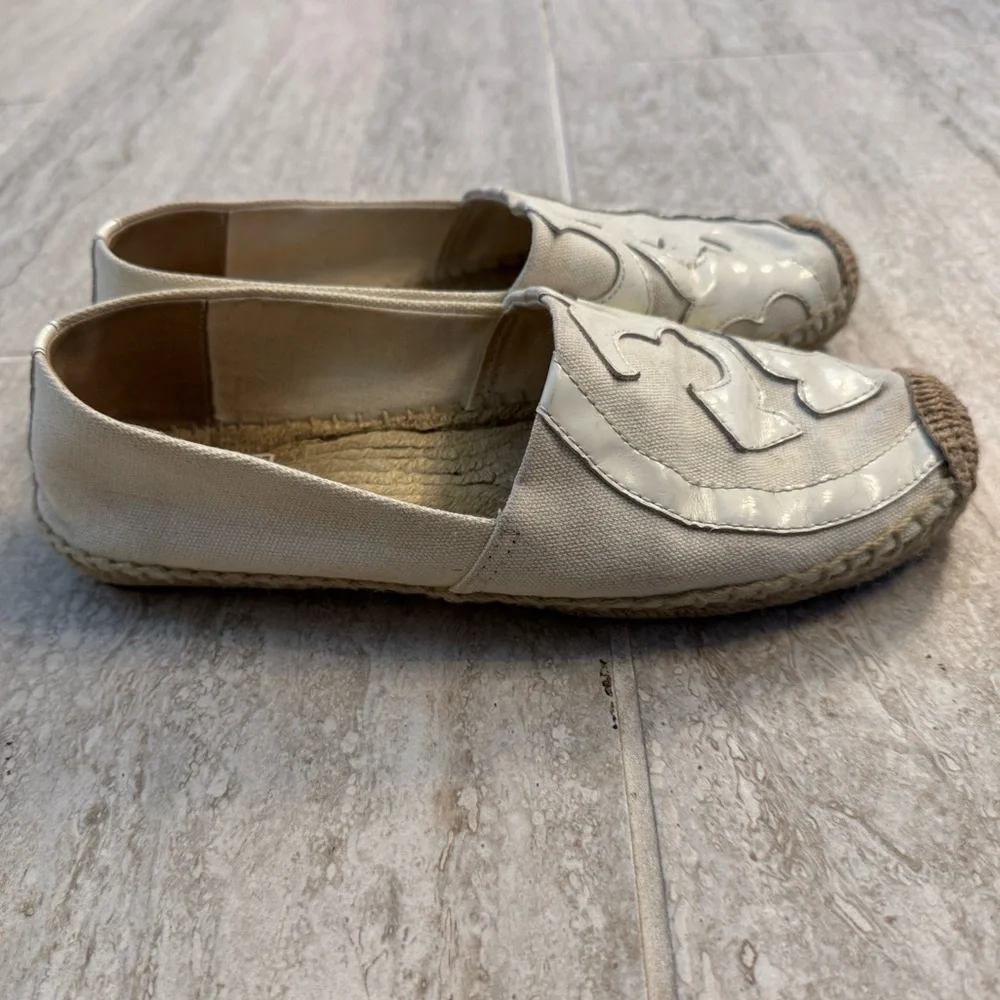 Tory Burch Beige Espadrille Slip-Ons